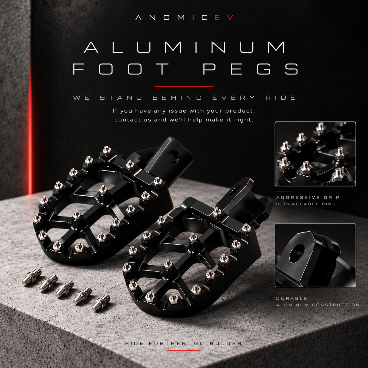 Aluminum Foot Pegs for Surron LBX and Talaria